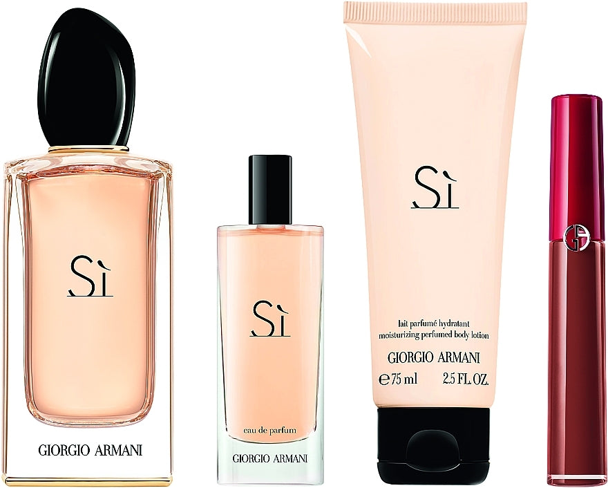 Armani Si Set 4-Pieces Set 3.4oz W EDP Spray